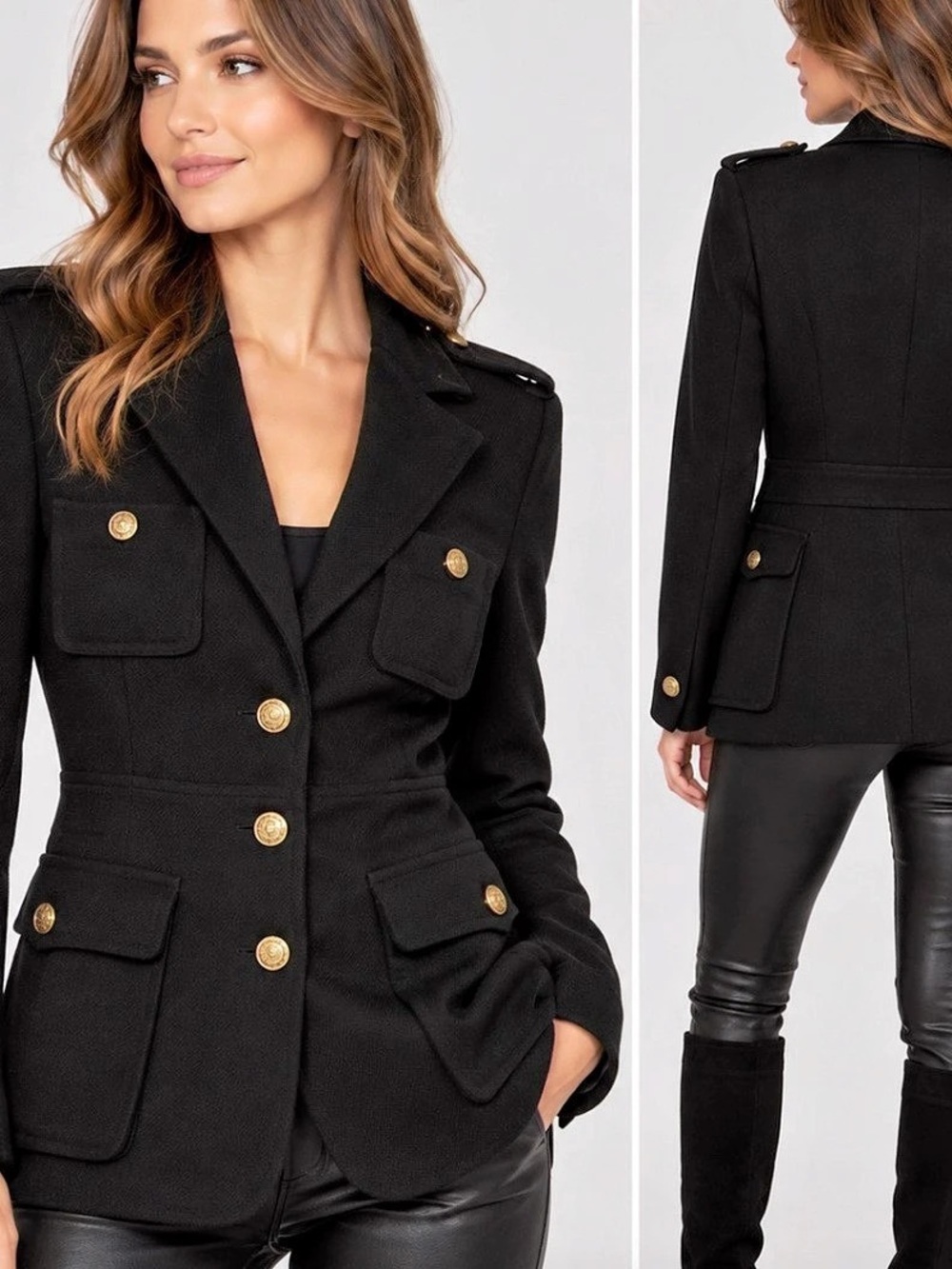 Smythe Black Double-Breasted Blazer Like New size 2